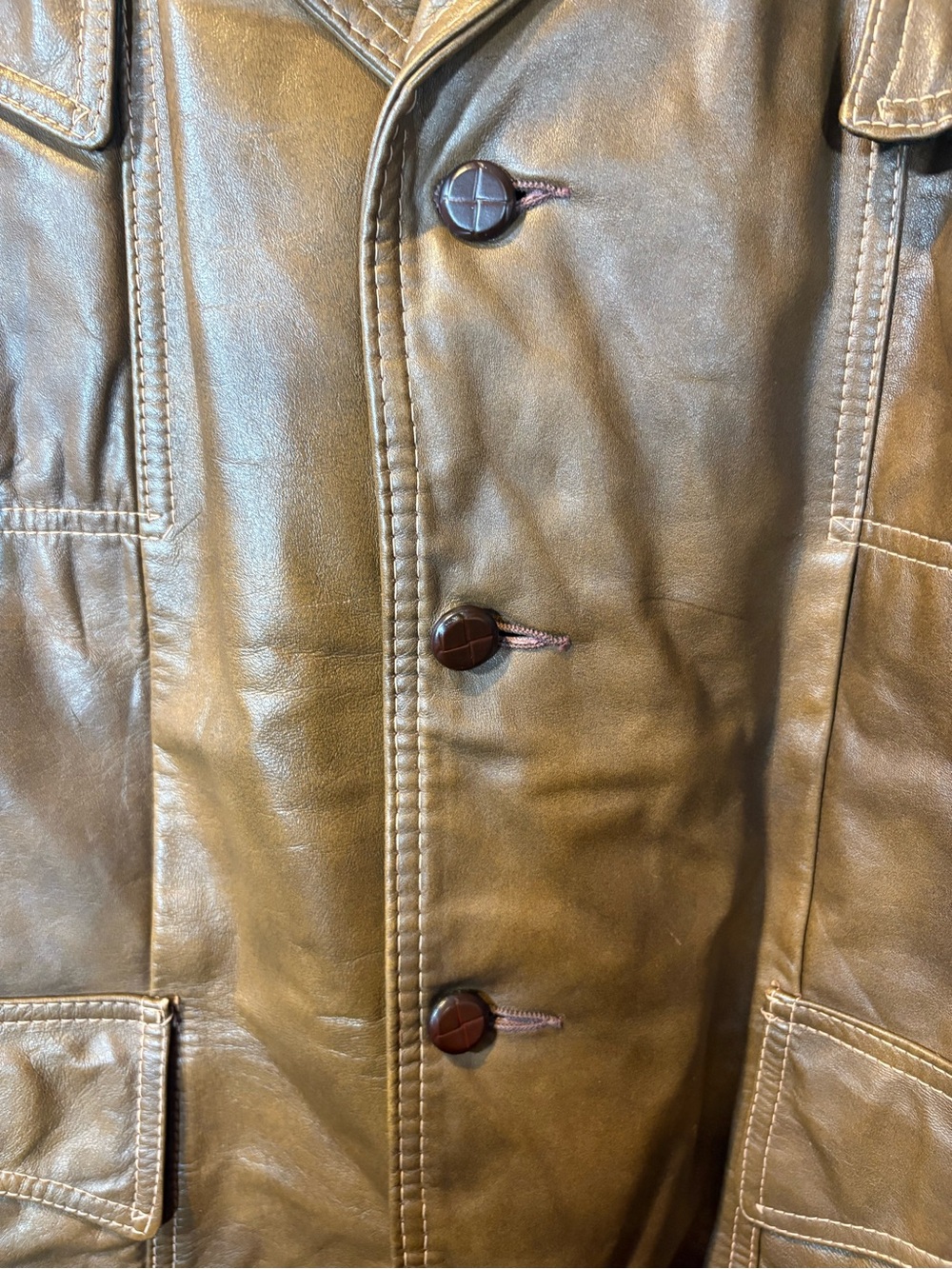 Vintage Brown Leather Field Jacket - Picture 6 of 16